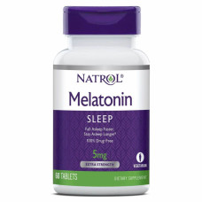 Снотворное, Мелатонин, Natrol Melatonin, 5 мг, 60 капсул